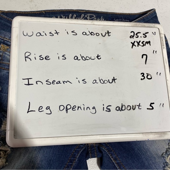 Wishful Park Size 0 Woman's Sophia Skinny Denim Blue Jeans Distressed Low Rise - Picture 10 of 10